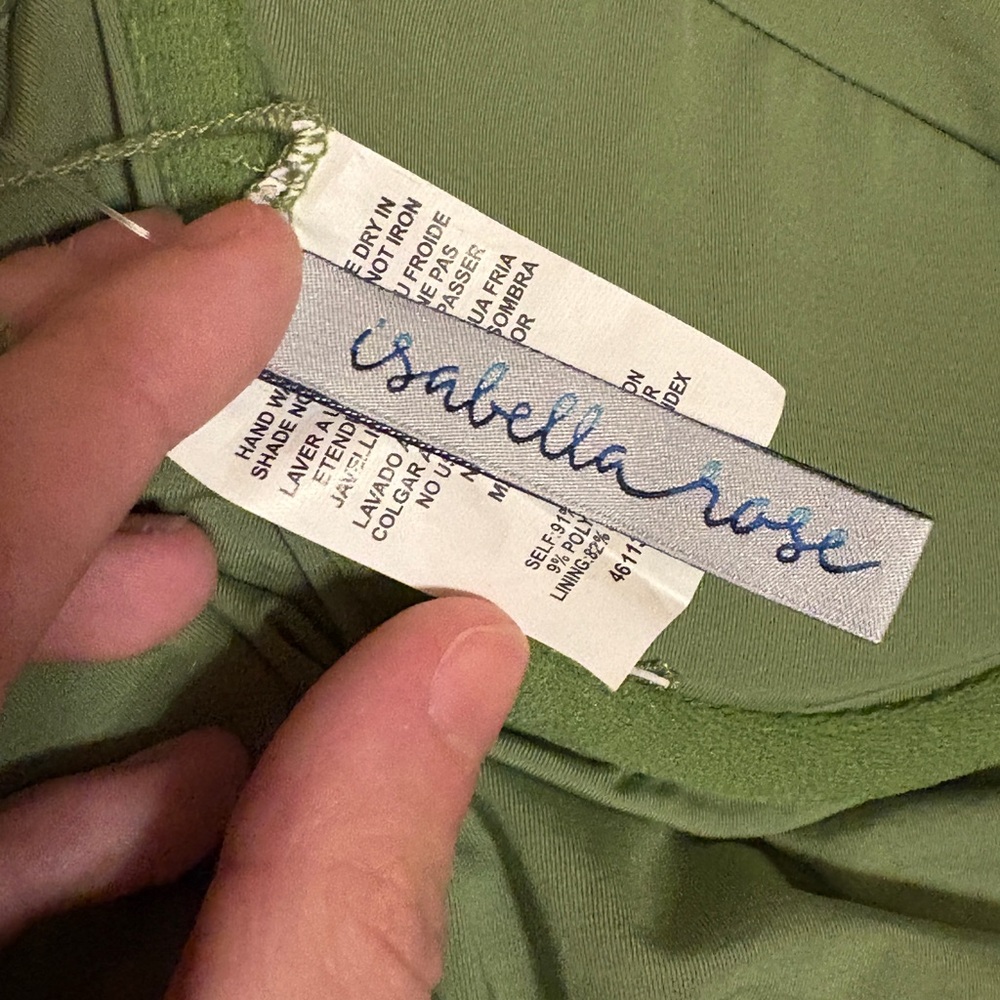Isabella Rose green maillot one piece swimsuit - Picture 2 of 6